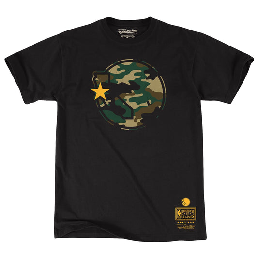 Mitchell & Ness Woodland Camo Ss Tee Golden State Warriors Black