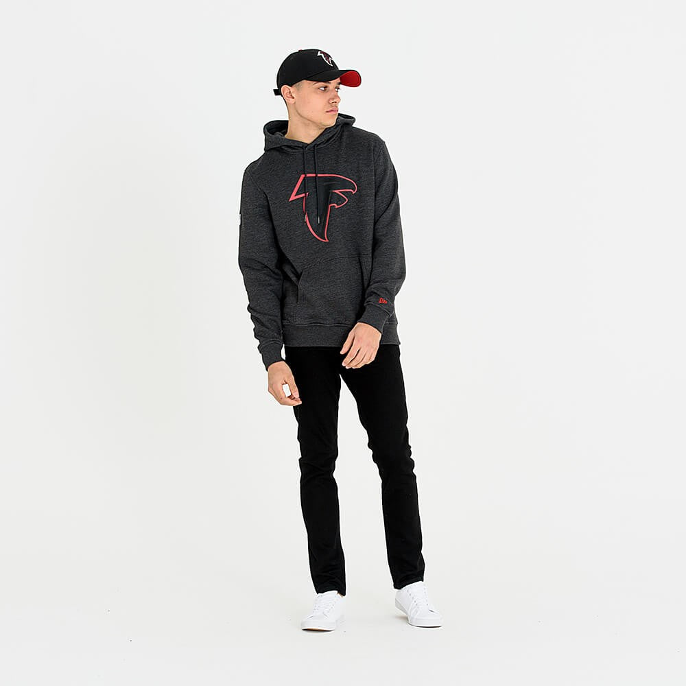 Mikina s kapucňou New Era Mikina NFL Fan Pack Hoody Atlanta Falcons tmavošedá