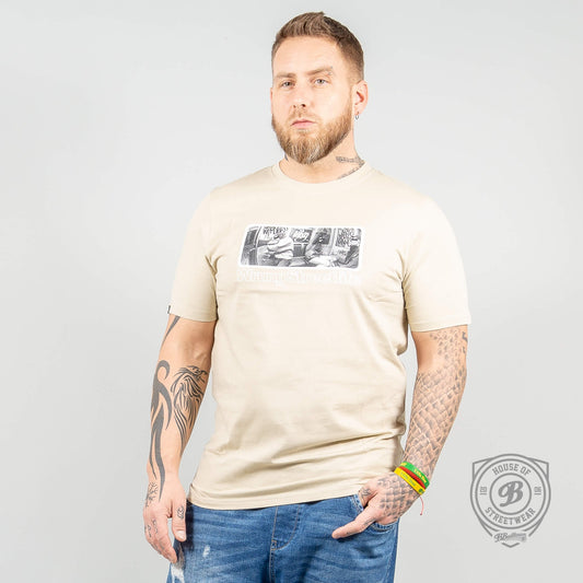 Wrung Vandal Line T-Shirt Beige