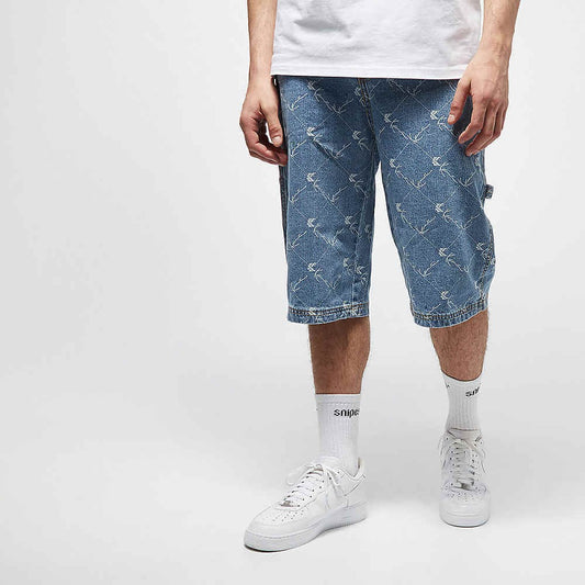 Karl Kani Denim Shorts Denim/White