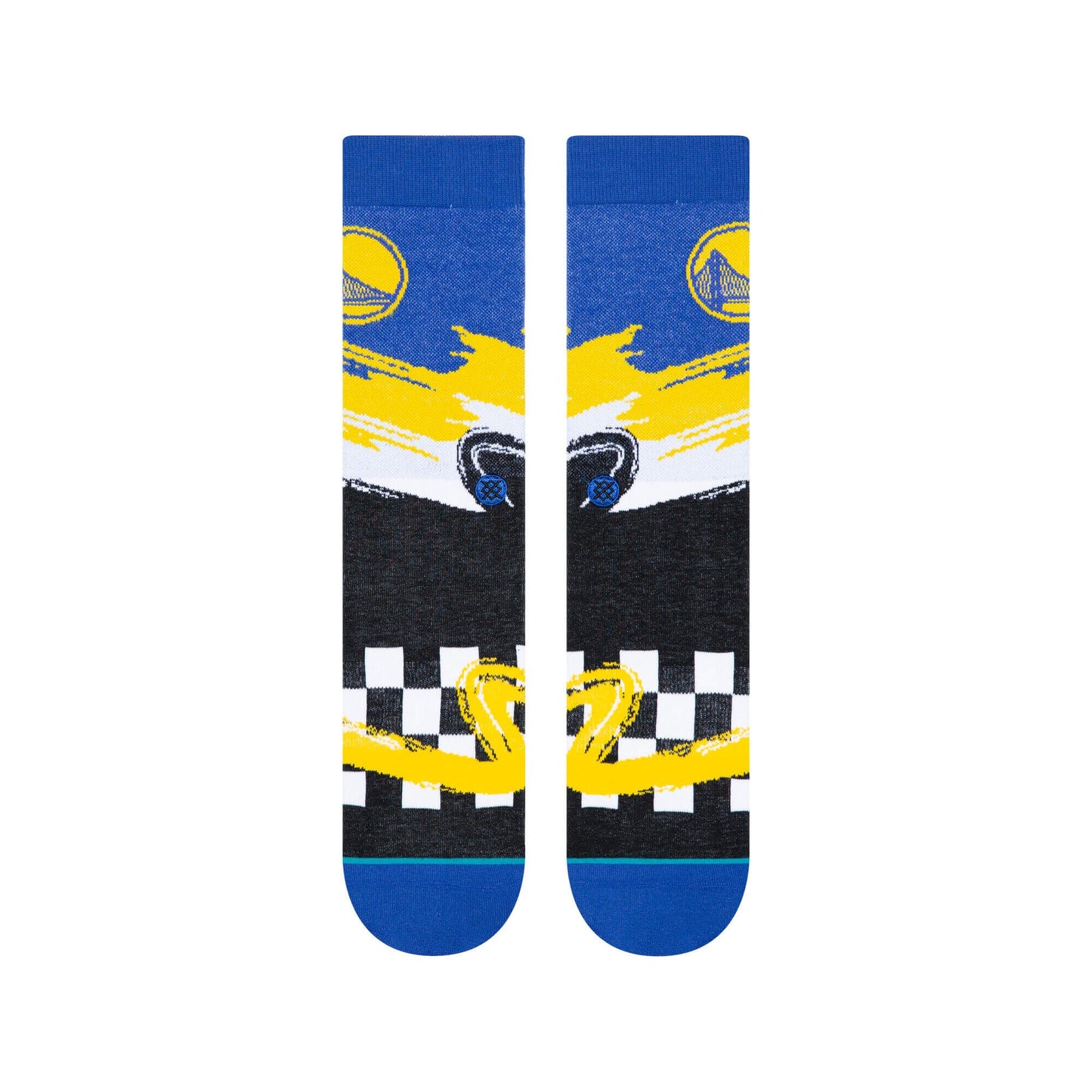 Ponožky Stance NBA Crew Golden State Warriors Wave Racer čierne/modré/žlté