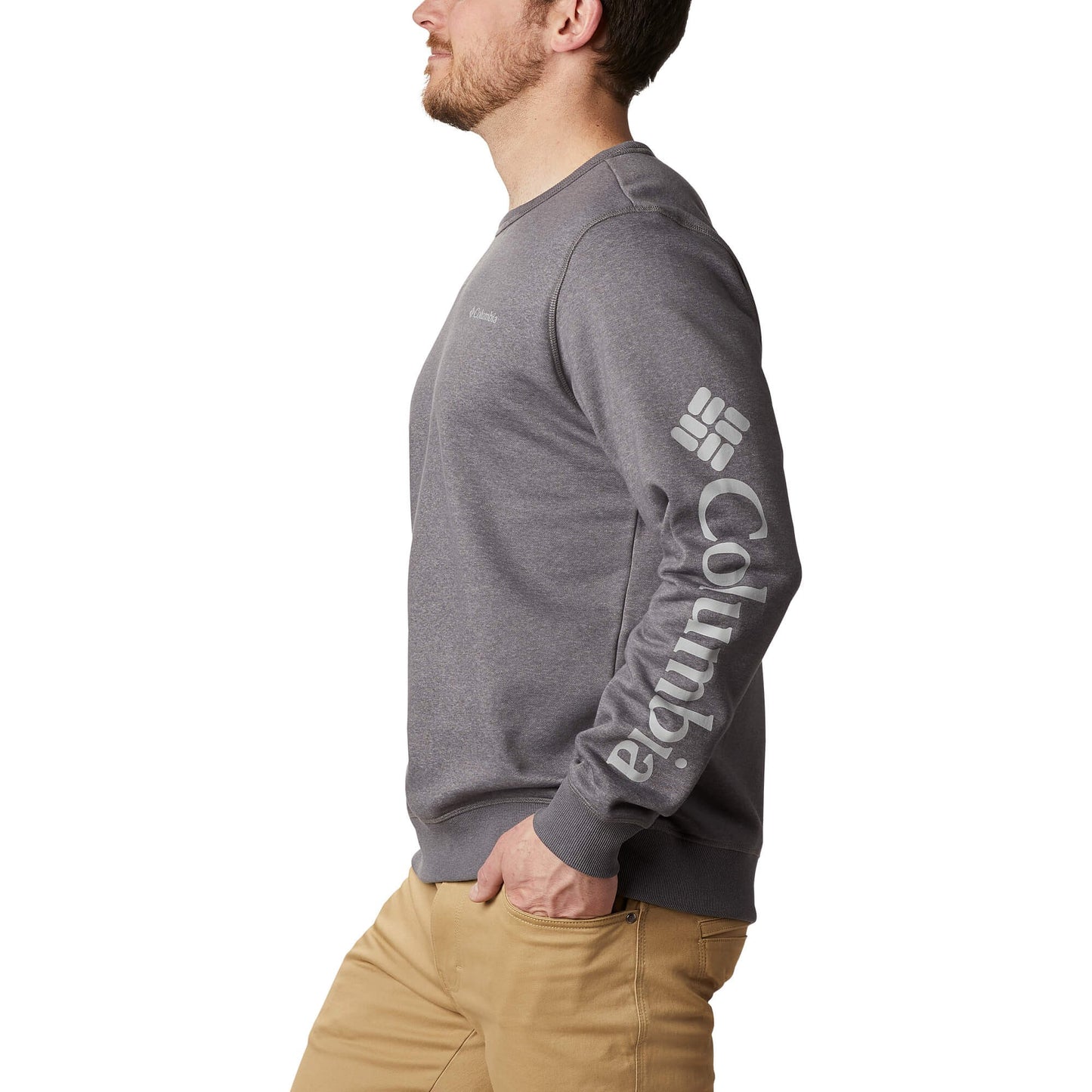 Columbia M Columbia Logo Fleece City Grey Heather/Columbia Grey