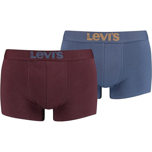 Levis Men Solid Basic Boxer 2P Bordeaux