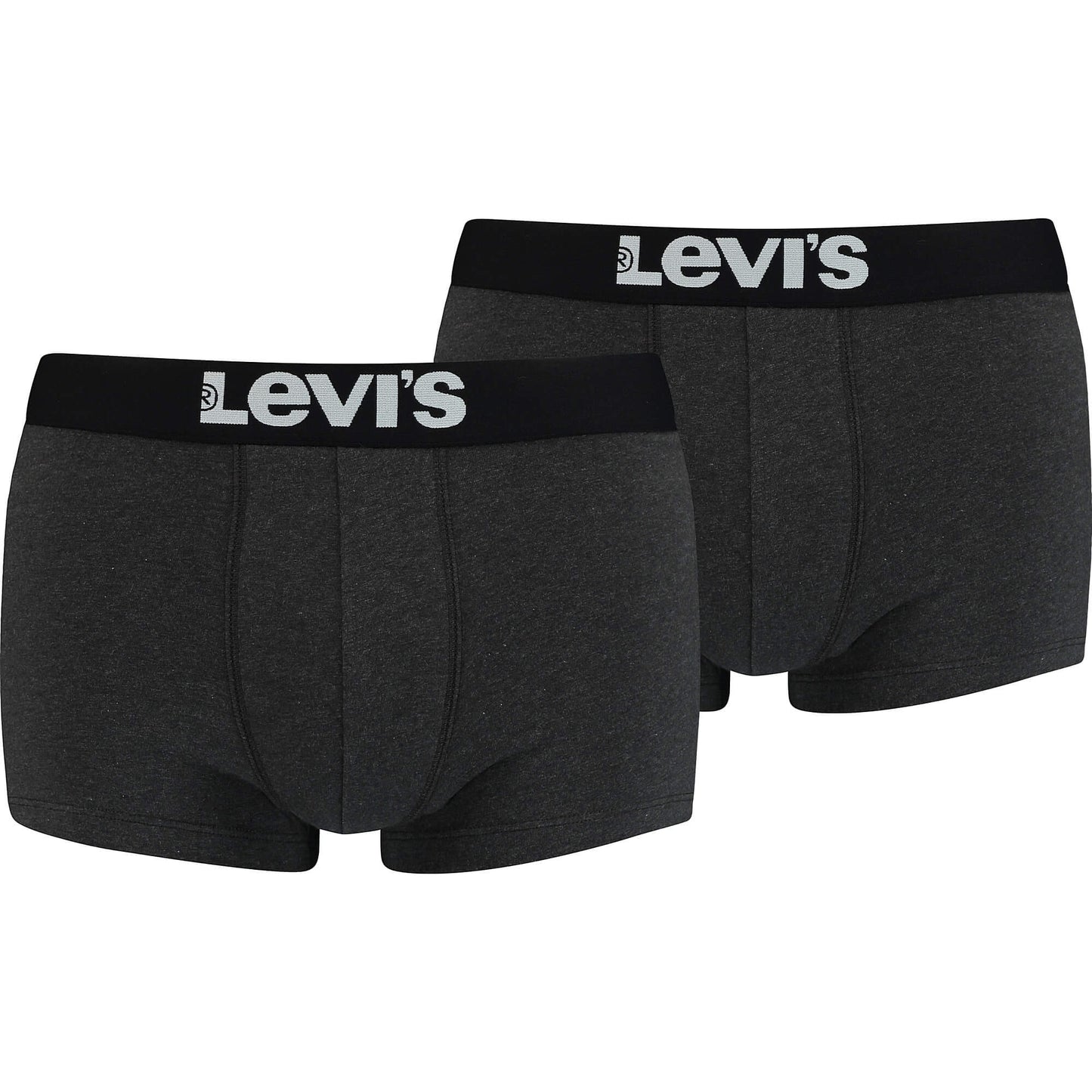 Súprava 2 kusov boxeriek Levi's® Solid Basic Trunk 2P antracitové