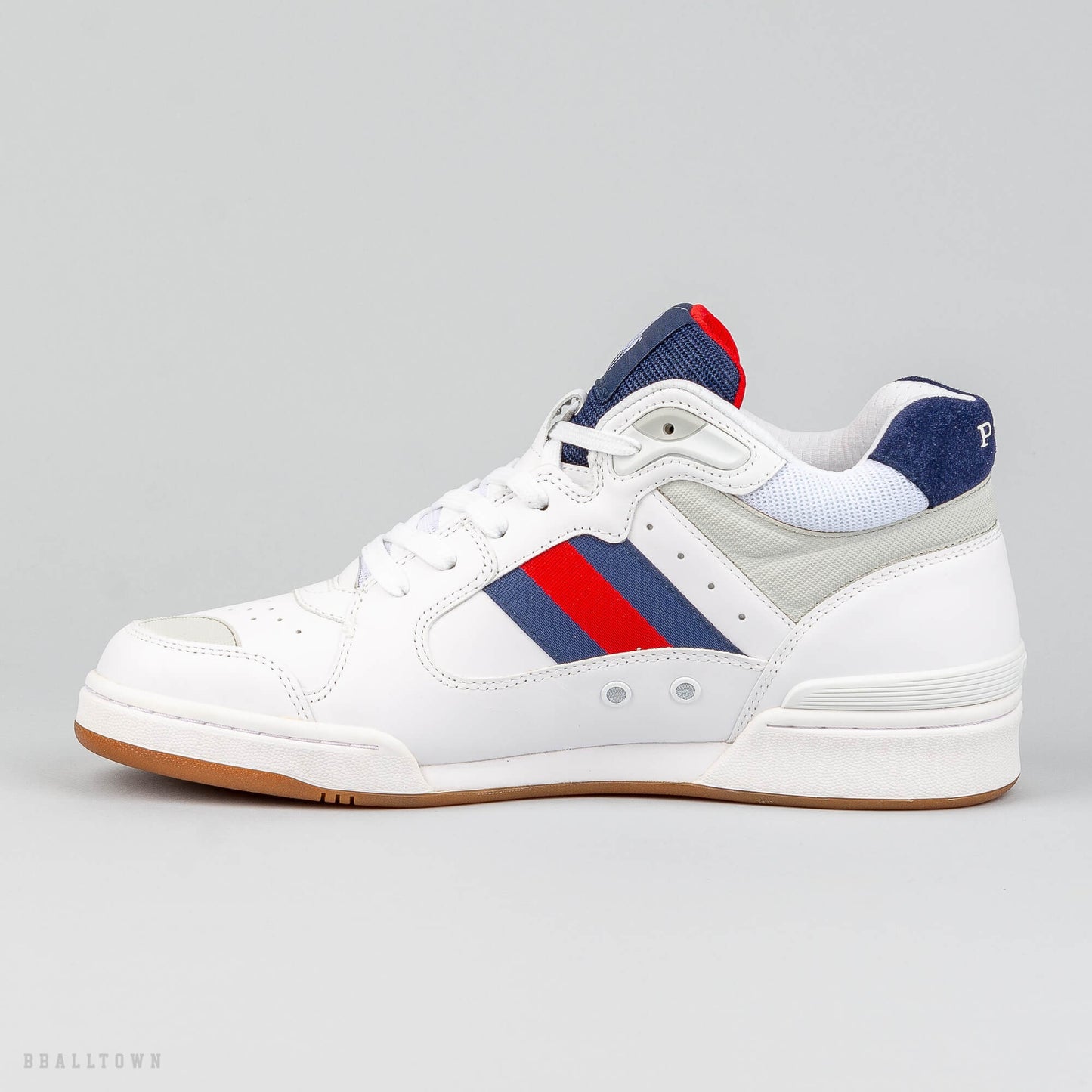 Polo Ralph Lauren POLO CRT MID SNEAKERS White/Newport Navy/Rl2000 Red