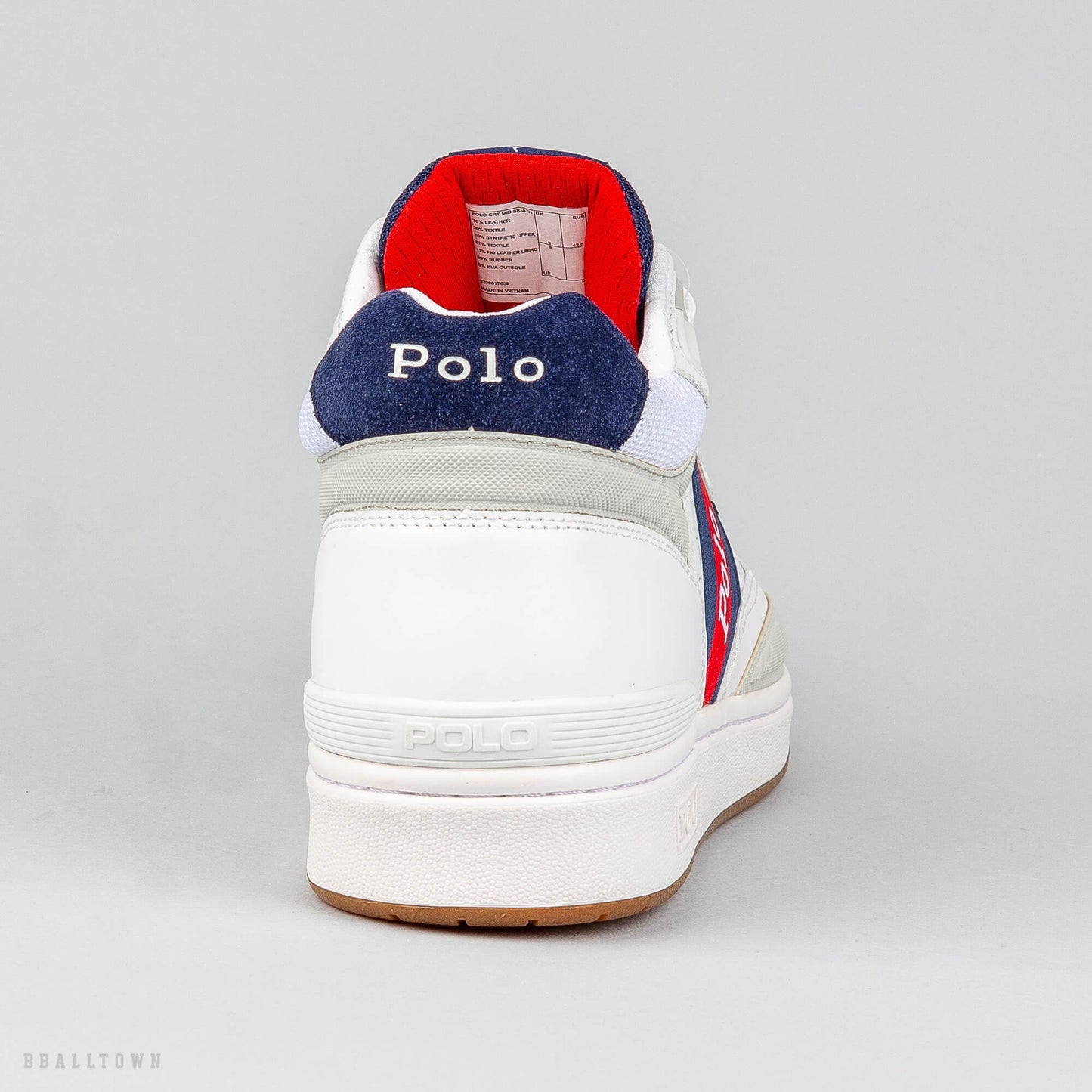 Polo Ralph Lauren POLO CRT MID SNEAKERS White/Newport Navy/Rl2000 Red