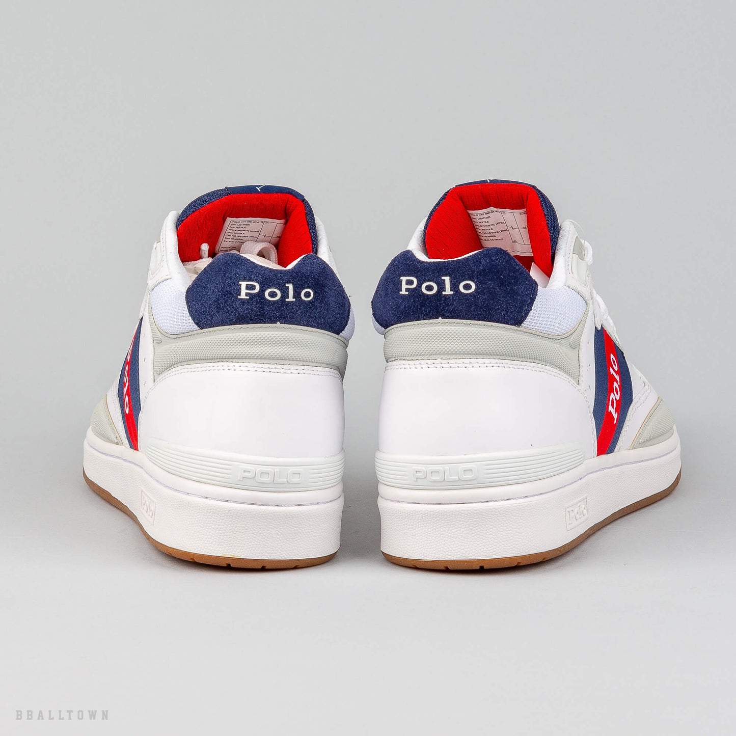 Polo Ralph Lauren POLO CRT MID SNEAKERS White/Newport Navy/Rl2000 Red