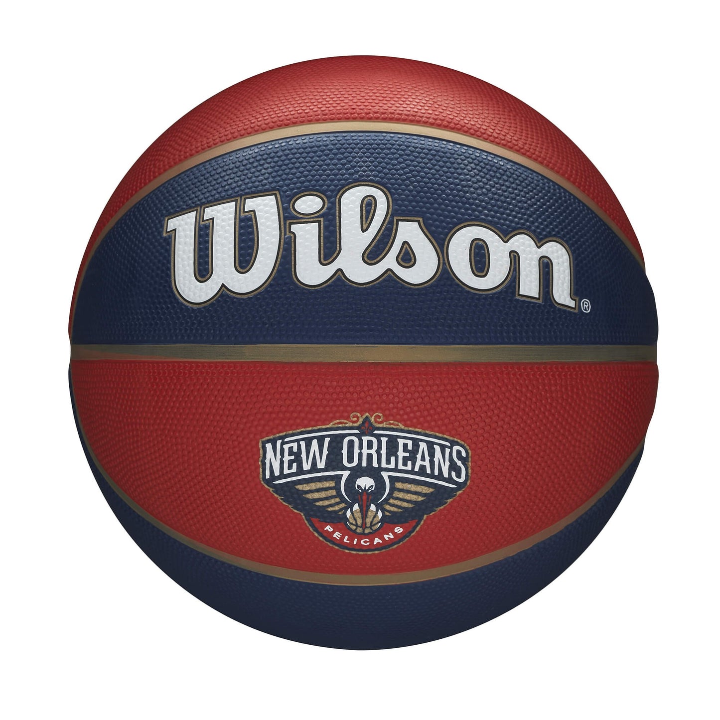 Basketbalová lopta Wilson NBA Team Tribute New Orleans Pelicans (veľkosť 7) červená/tmavomodrá