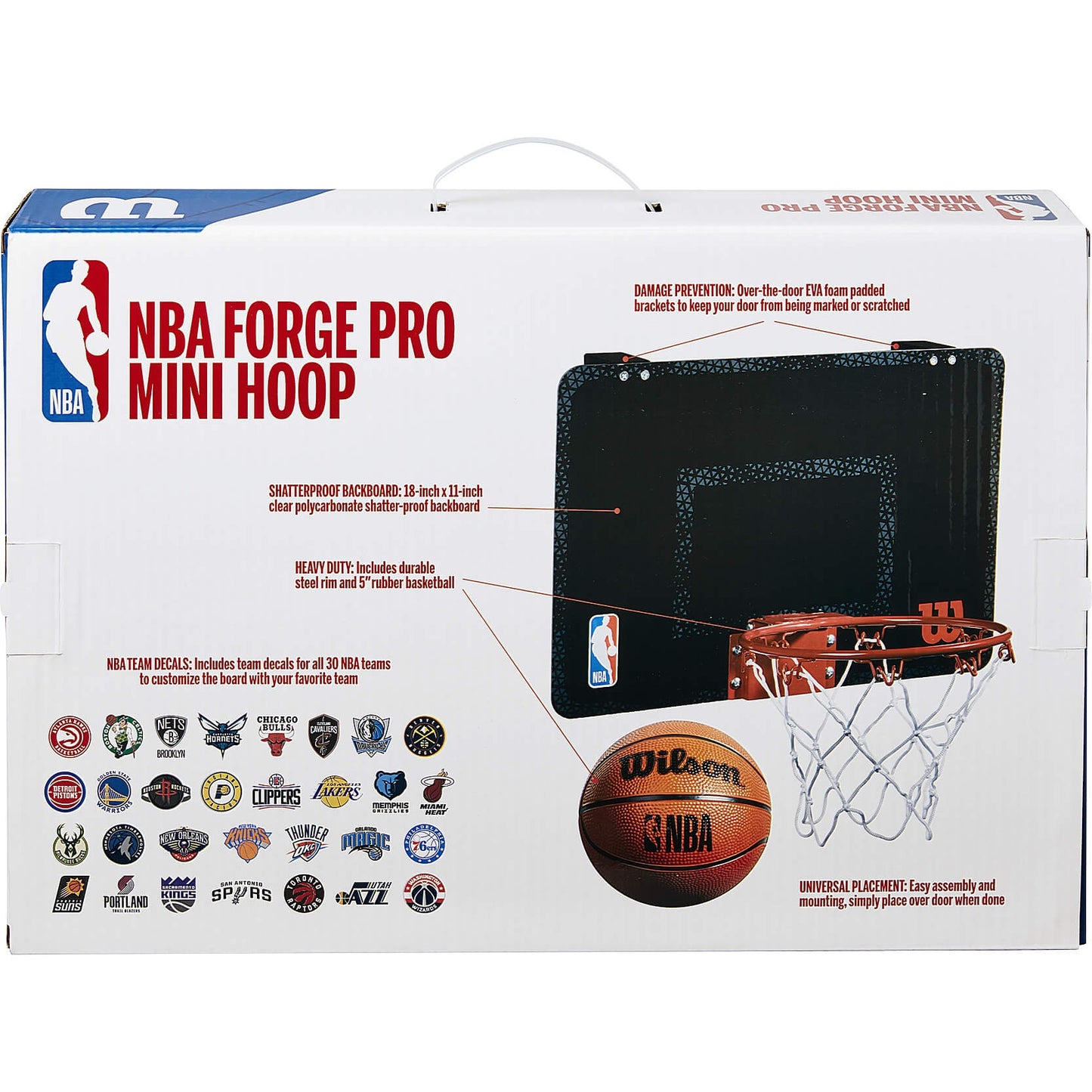 Wilson NBA Forge Team Mini Hoop (+ 30 Team Stickers)