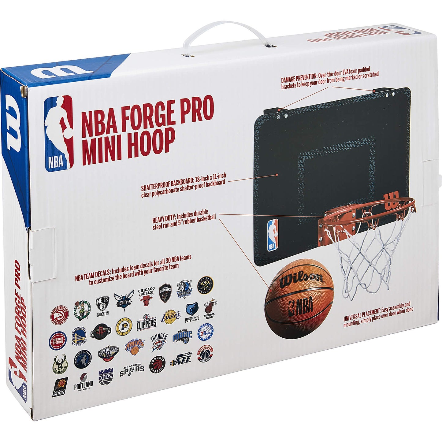 Wilson NBA Forge Team Mini Hoop (+ 30 Team Stickers)