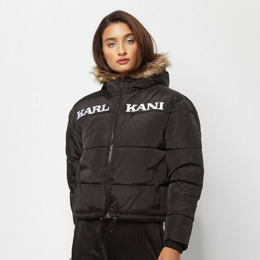 Karl Kani Retro Hooded Puffer Jacket Black