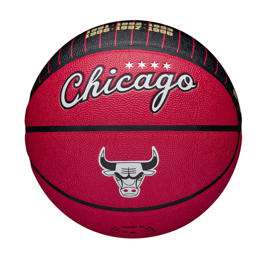 Basketbalová lopta Wilson NBA Team City Collector Chicago Bulls (veľkosť 7) červená