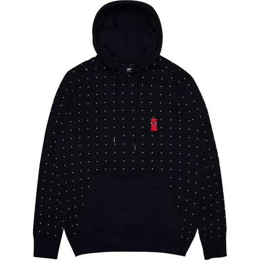 WRUNG DOTS HOOD BLACK