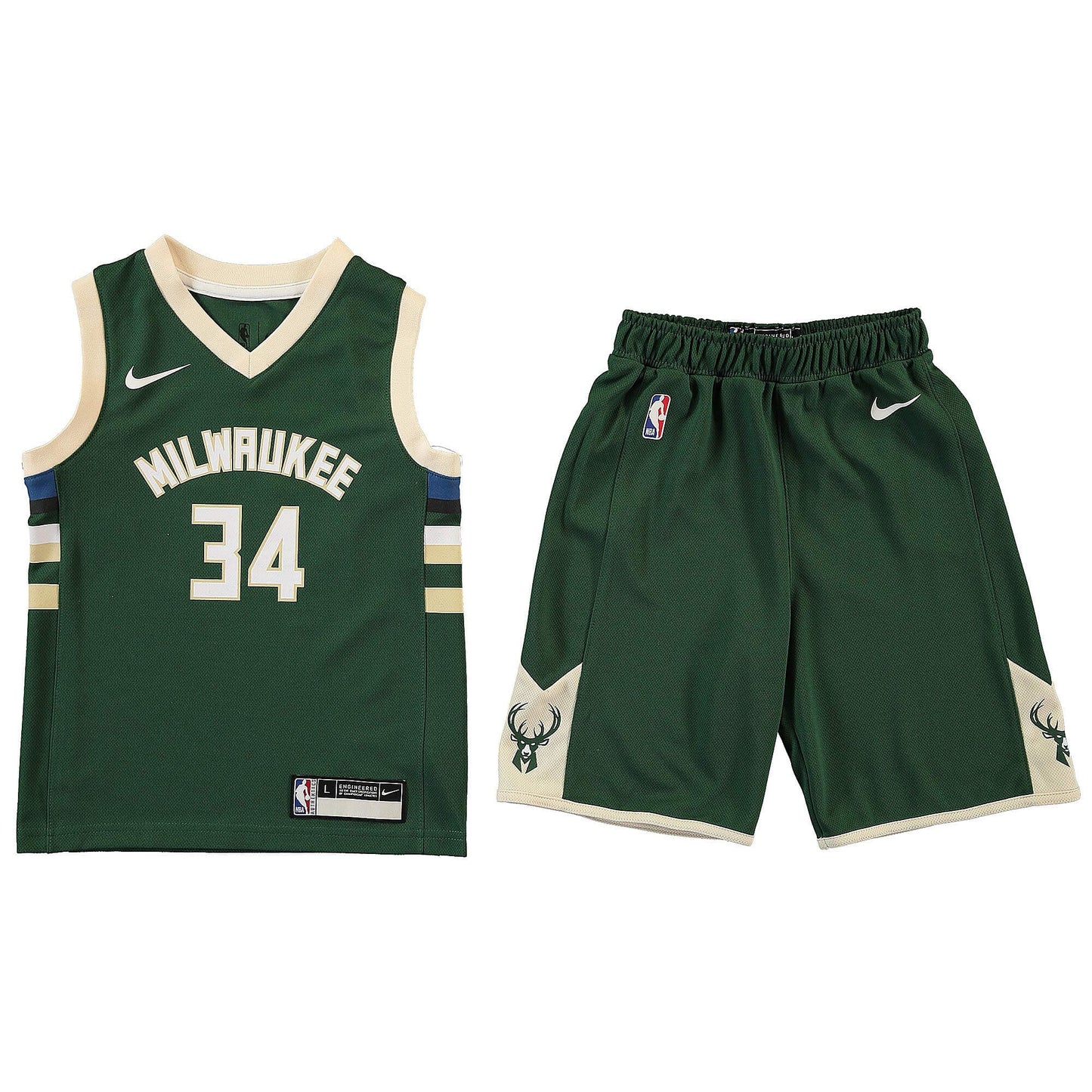 Basketbalový dres a šortky NIKE NBA REPLICA BOX SET - B4-7 Milwaukee Bucks Giannis Antetokounmpo zelený