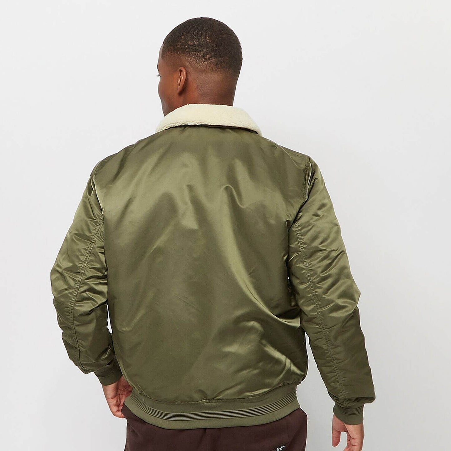 Sean John Script Logo Pilot Jacket olive