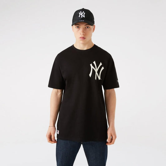 NEW ERA tričko MLB Big logo oversized NEW YORK YANKEES Black