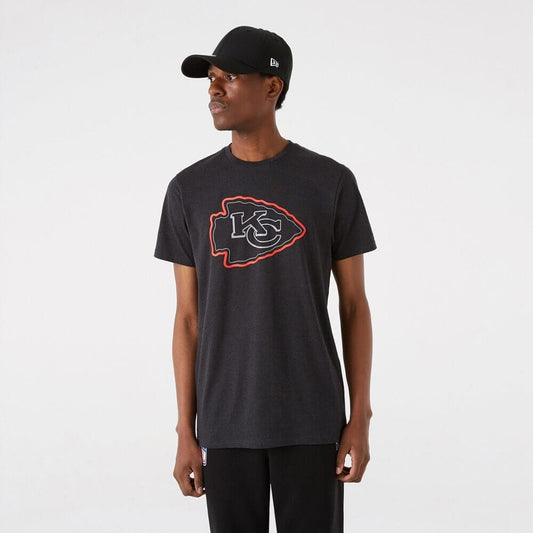 NEW ERA tričko NFL Outline logo tee KANSAS CITY CHIEFS Grey