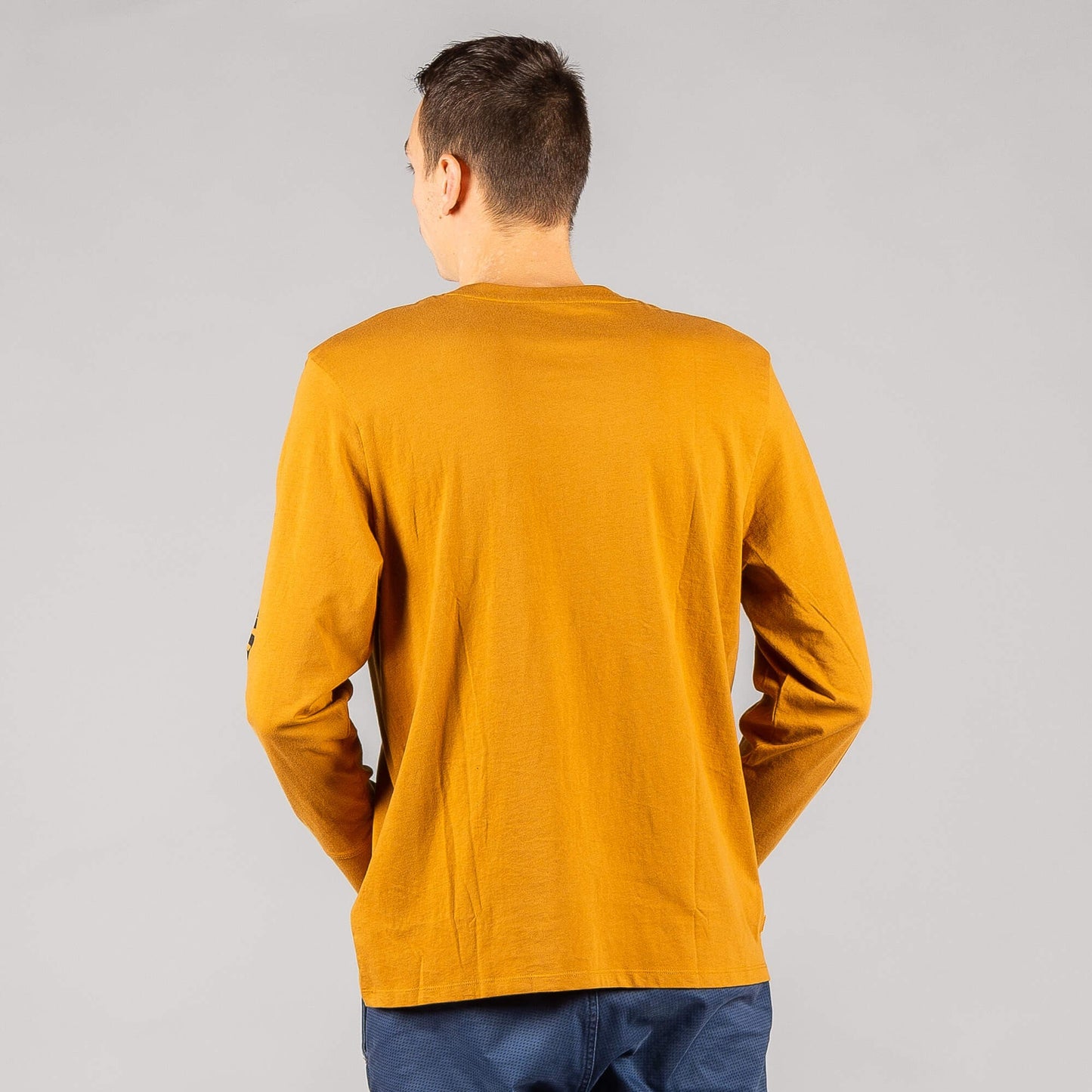 Timberland Ls Stack Logo Tee Wheat