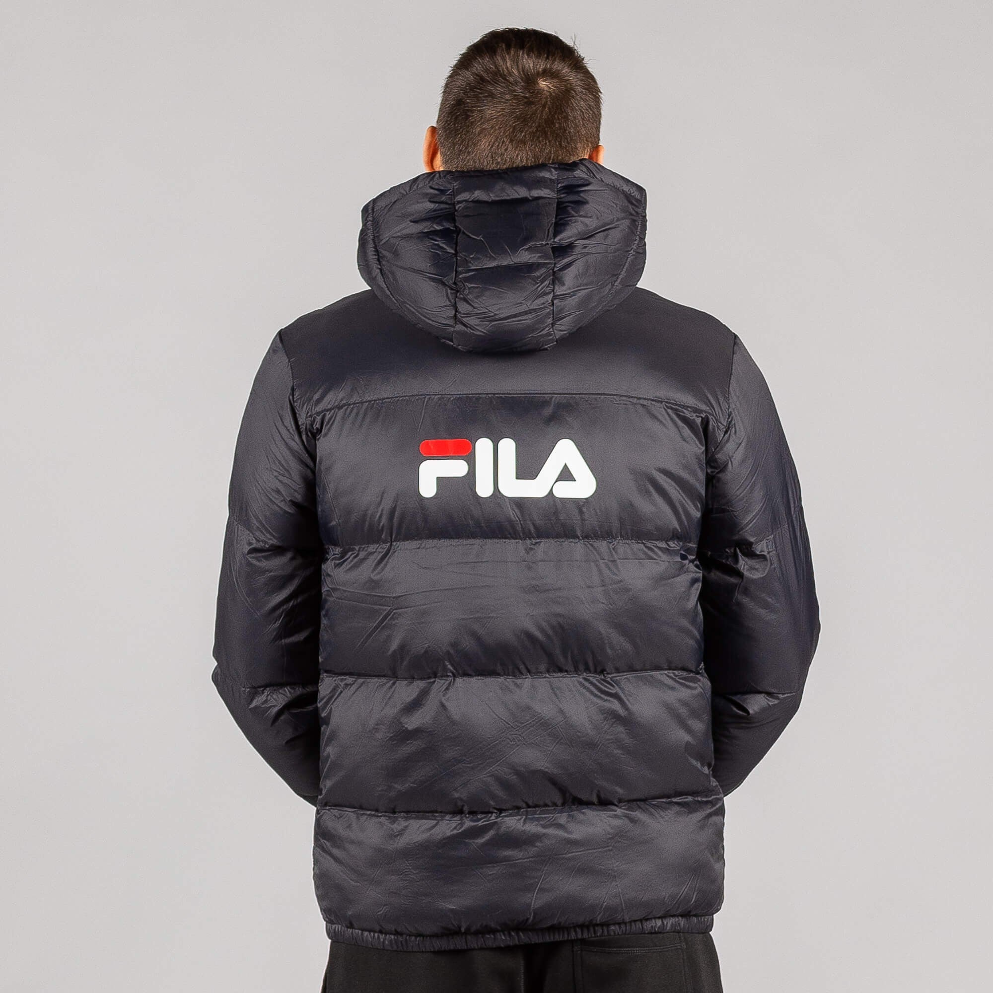 Fila Floyd Puff Hood Jacket Black BBALLTOWN