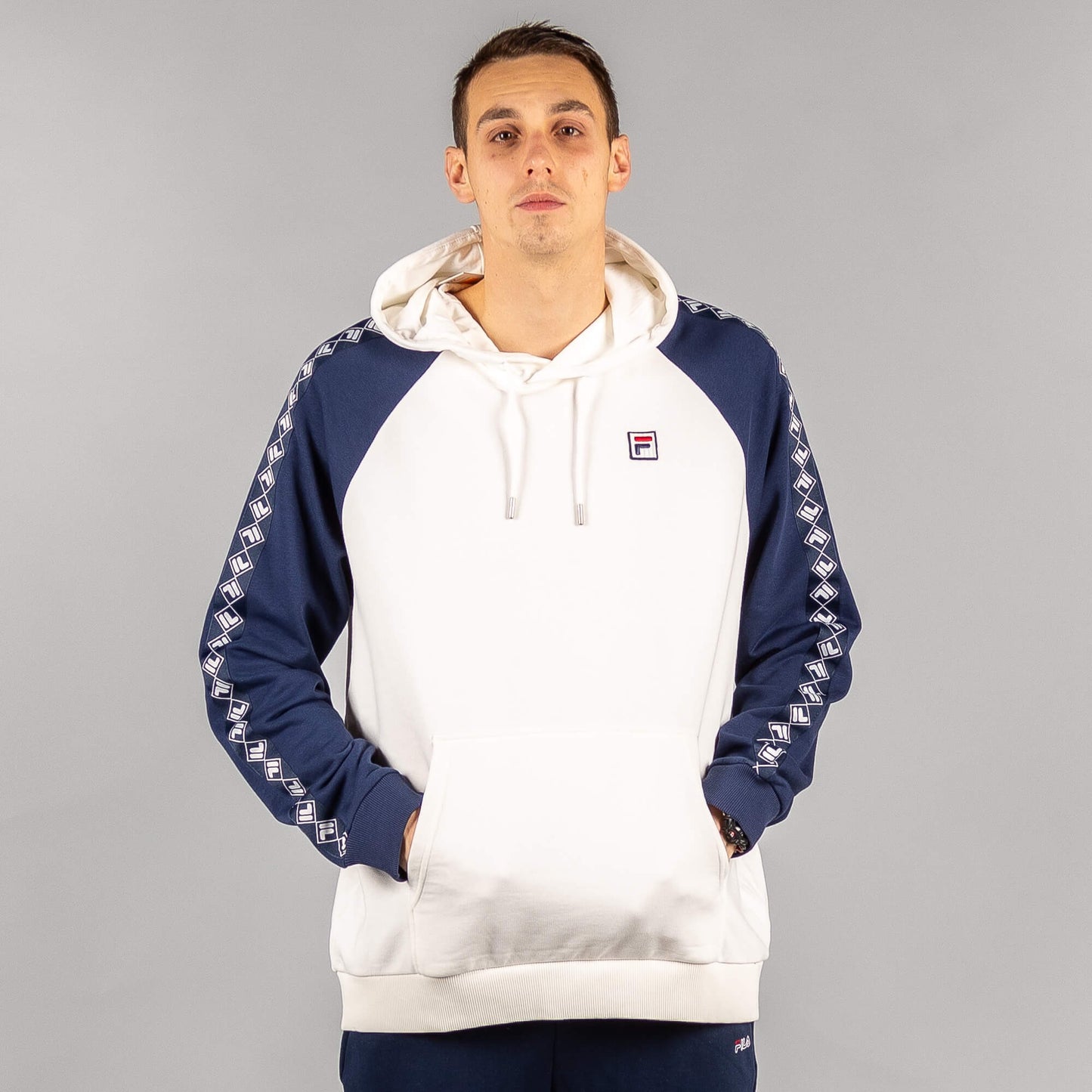 Fila Hudd Raglanhoody Blanc De Blanc-Black Iris