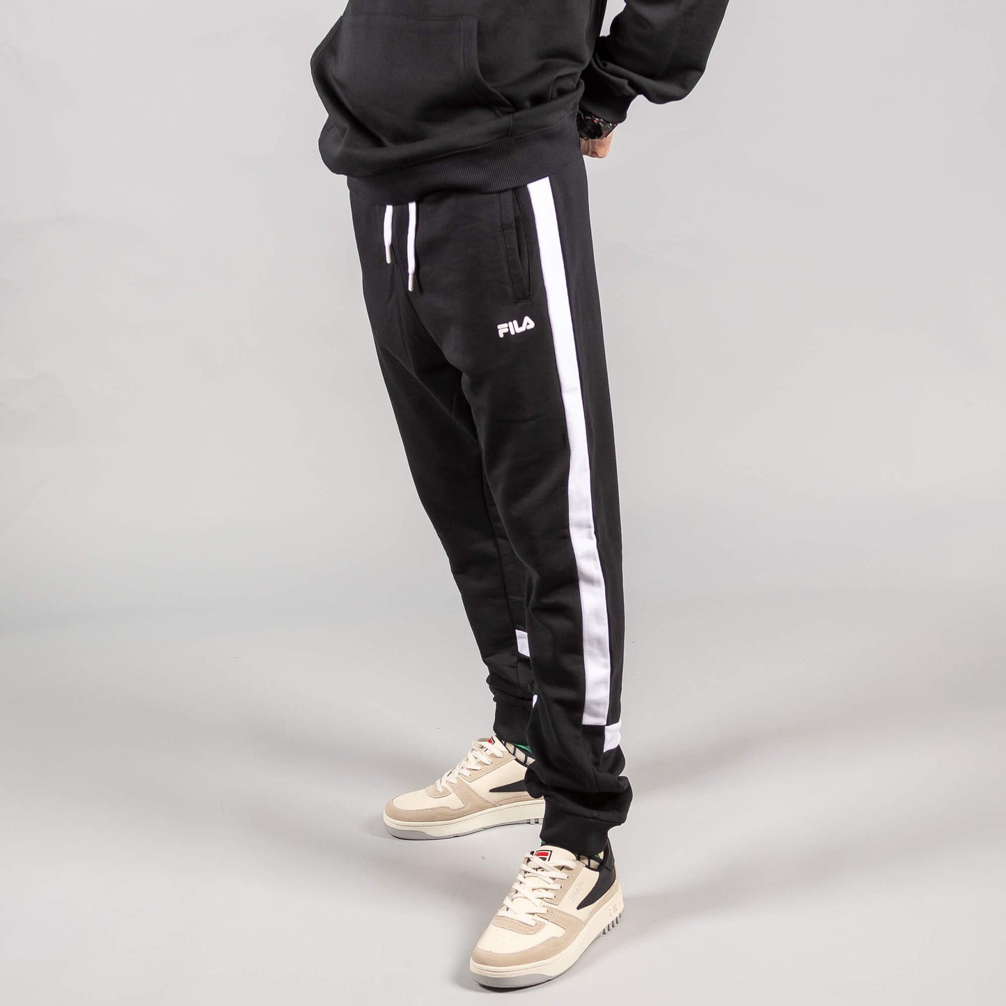 FILA DAVIS sweat pants black-bright white