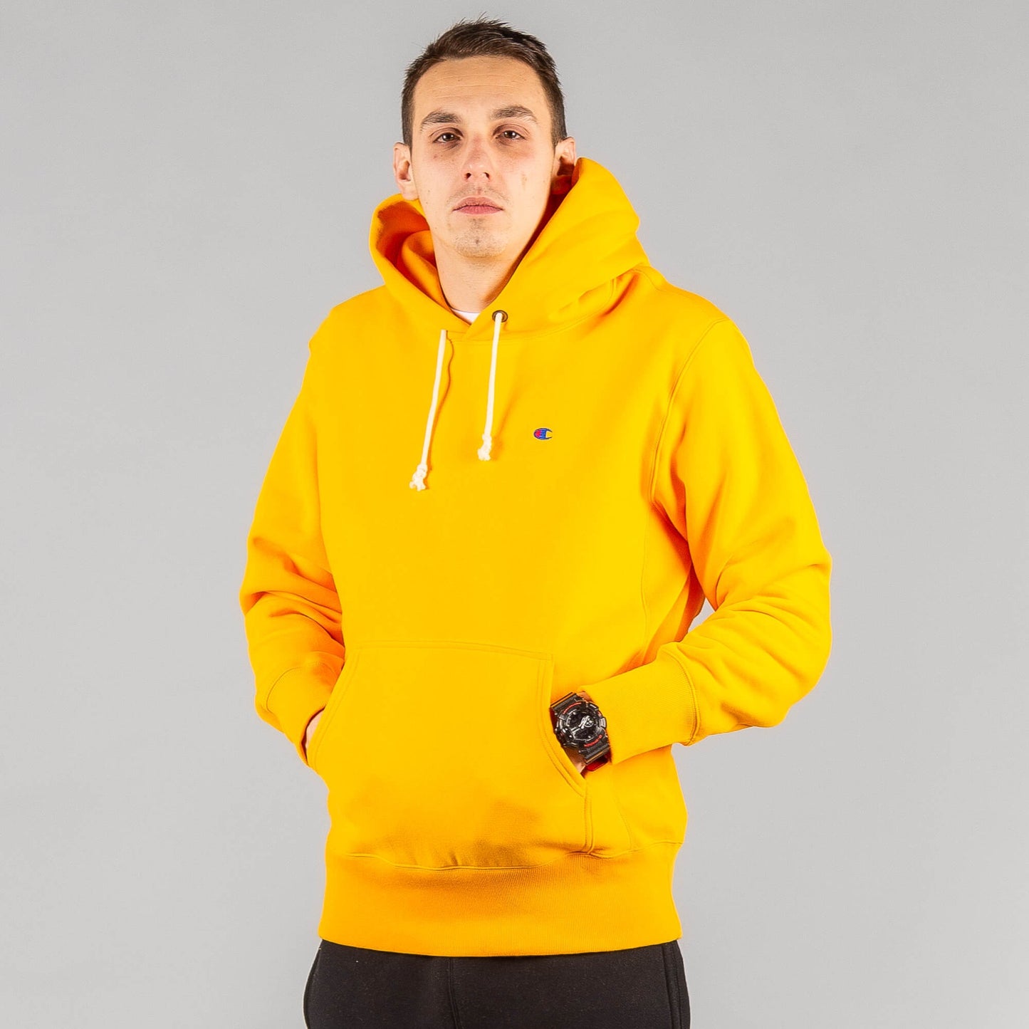 Mikina s kapucňou Champion Premium RWSS 1952 Hooded Sweatshirt žltá