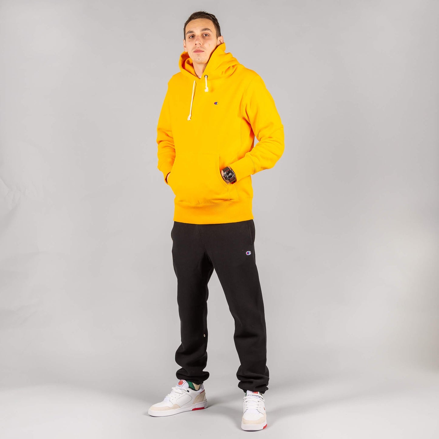 Mikina s kapucňou Champion Premium RWSS 1952 Hooded Sweatshirt žltá