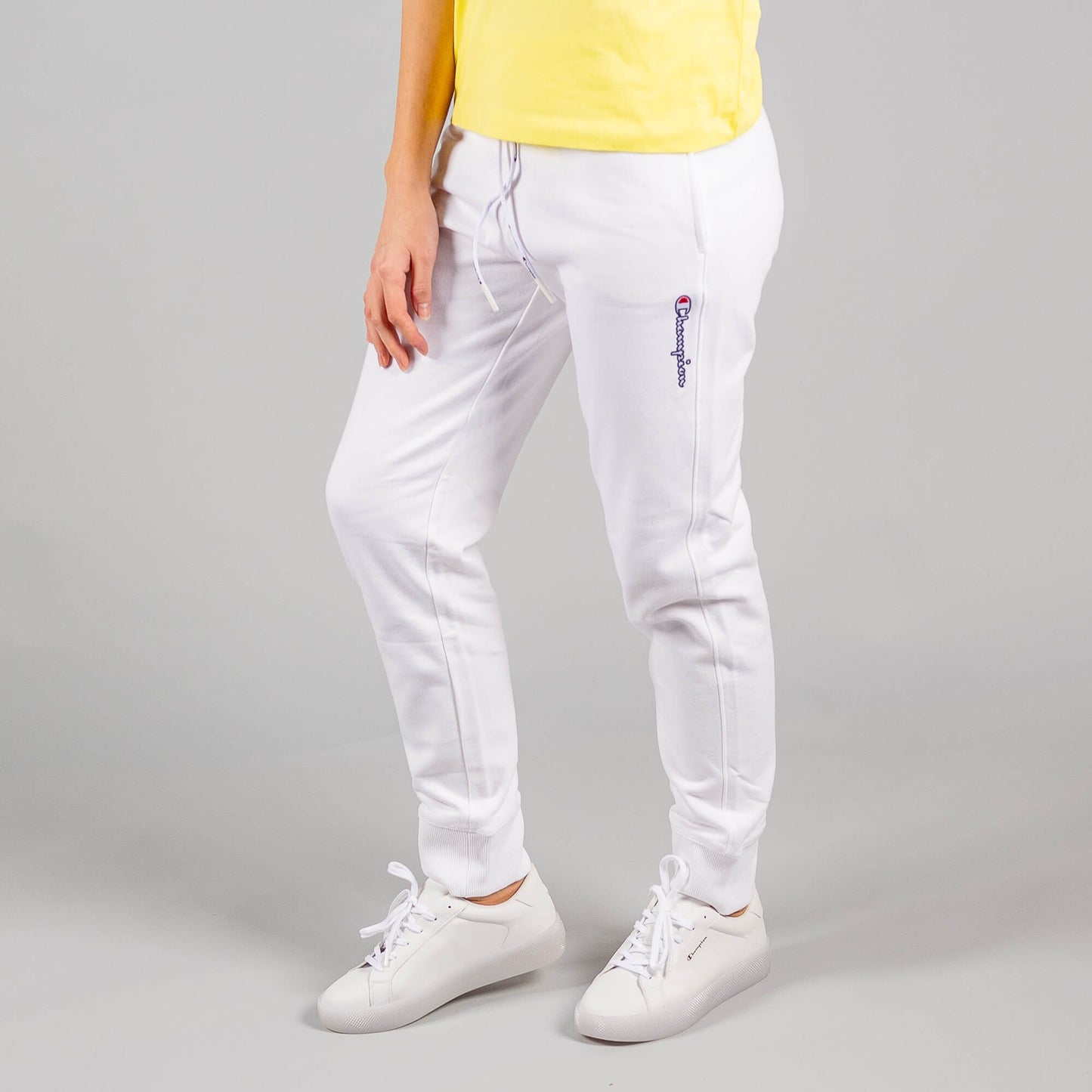 Champion Rib Cuff Pants White