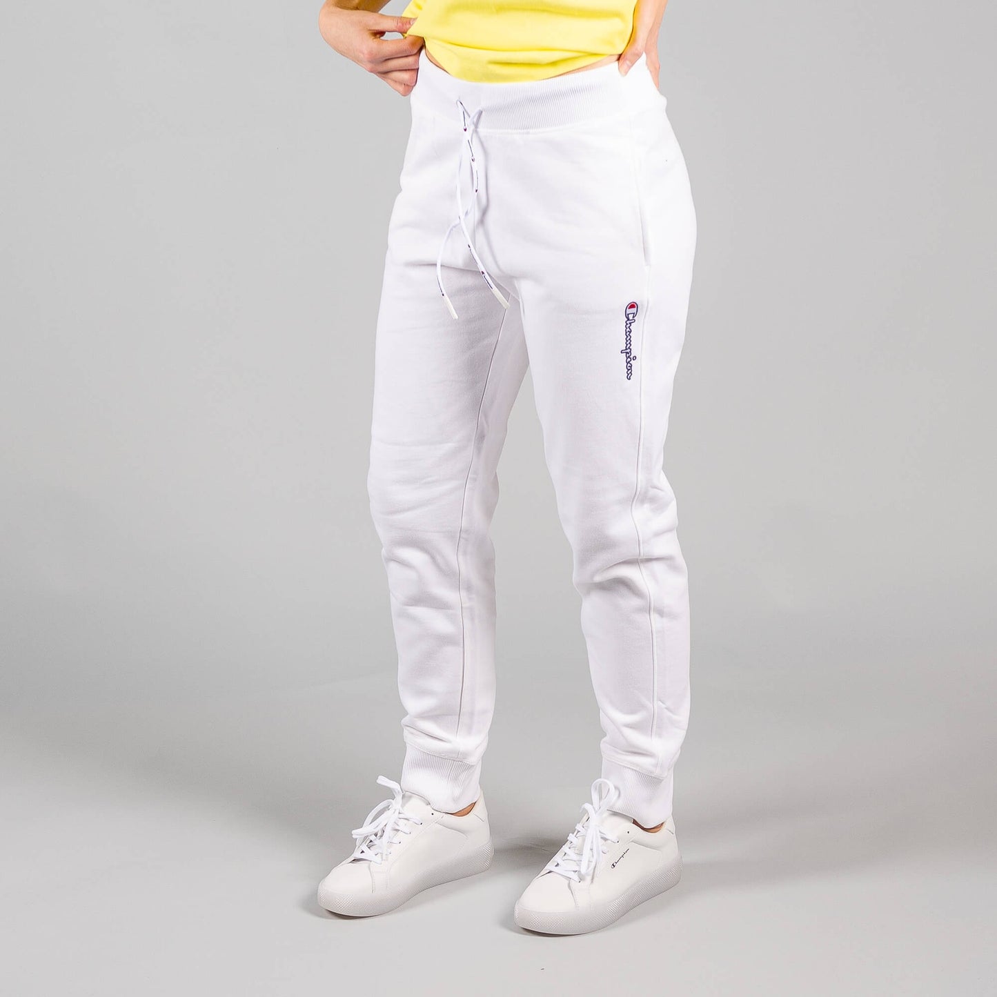 Champion Rib Cuff Pants White