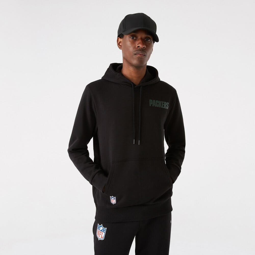 NEW ERA mikina NFL Outline logo po hoody GREEN BAY PACKERS Black