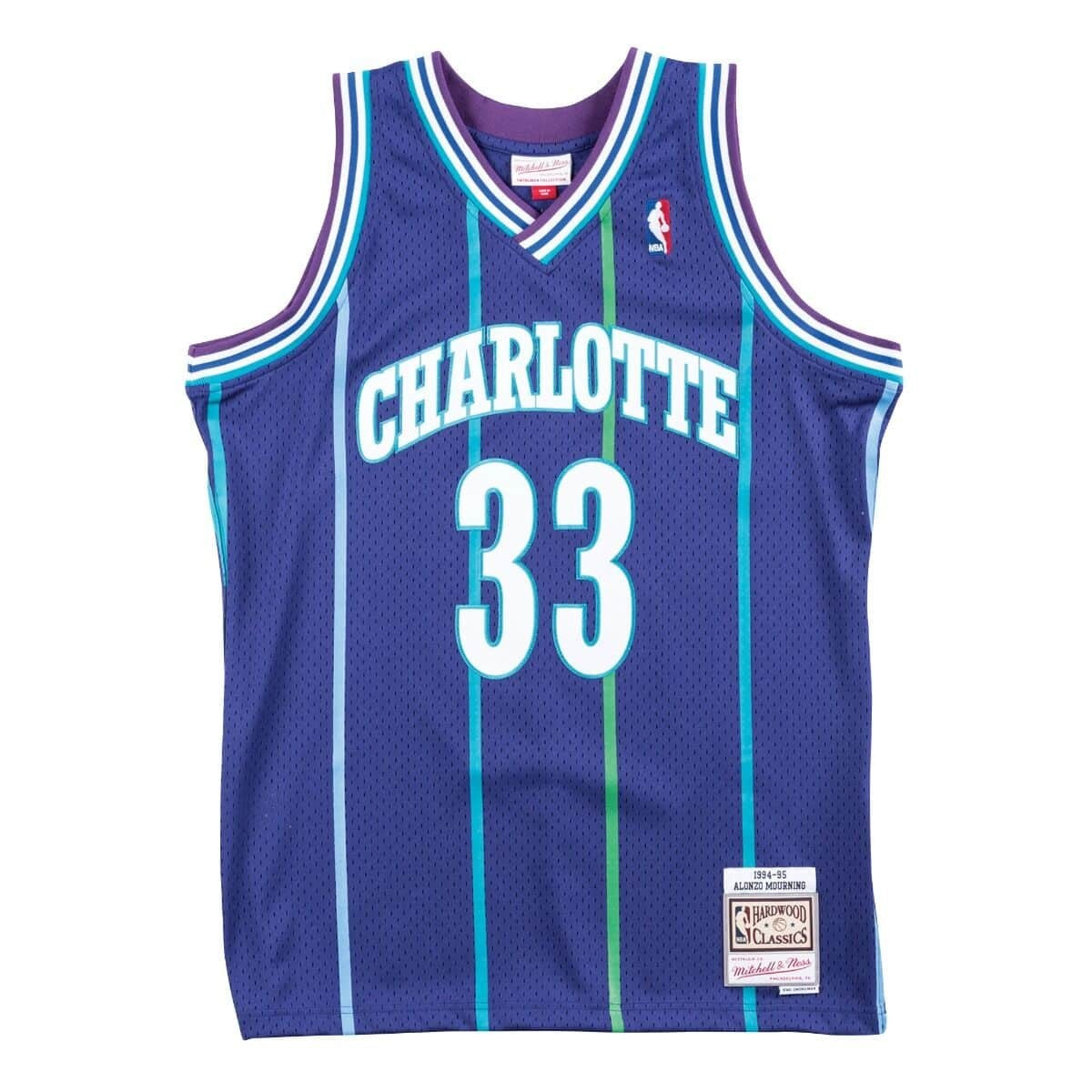 Mitchell & Ness NBA Swingman Jersey Charlotte Hornets Alonso Mourning Purple