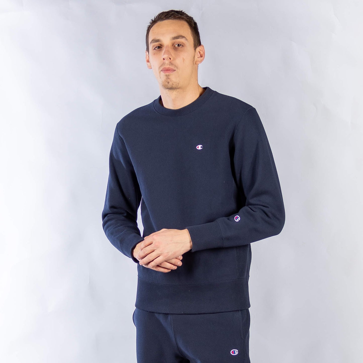 Mikina Champion Premium RWSS 1952 Crewneck Sweatshirt tmavomodrá