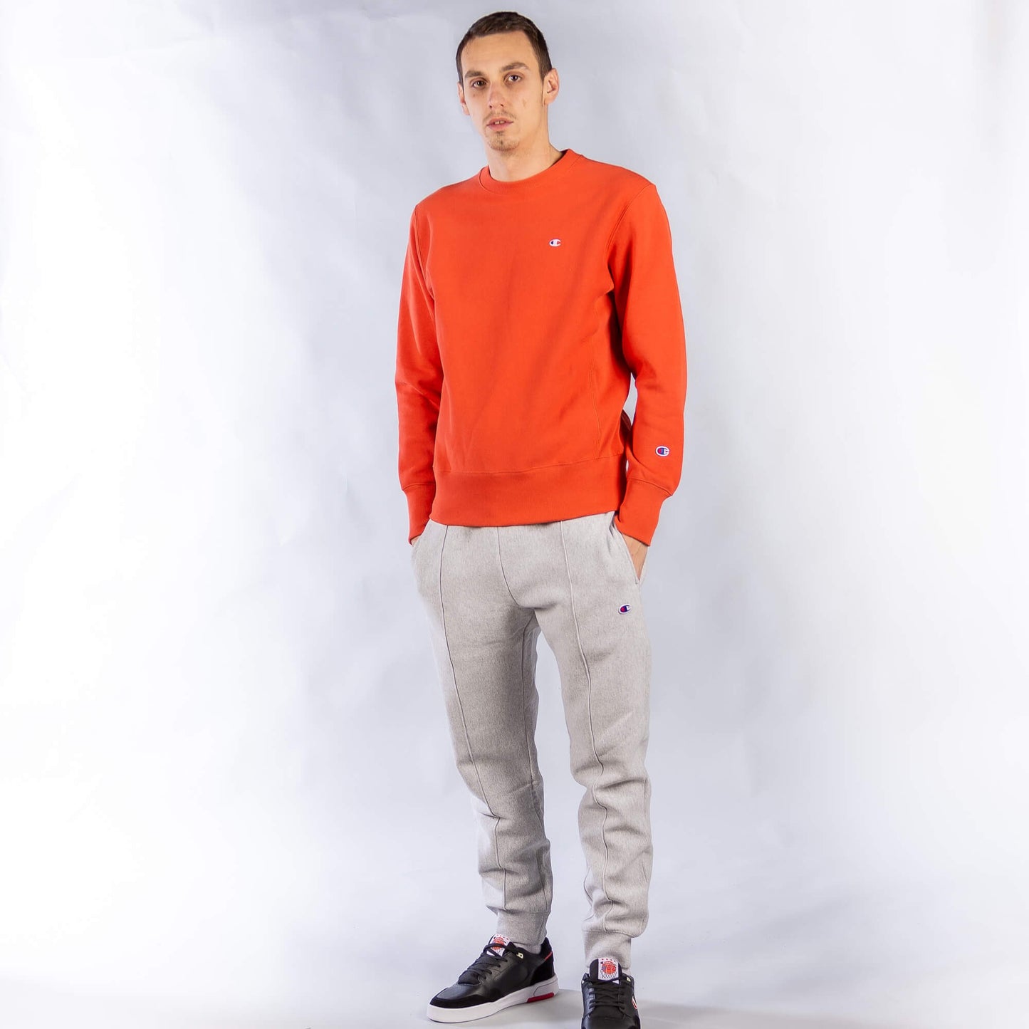 Pánska mikina Champion Premium RWSS 1952 Crewneck Sweatshirt oranžová