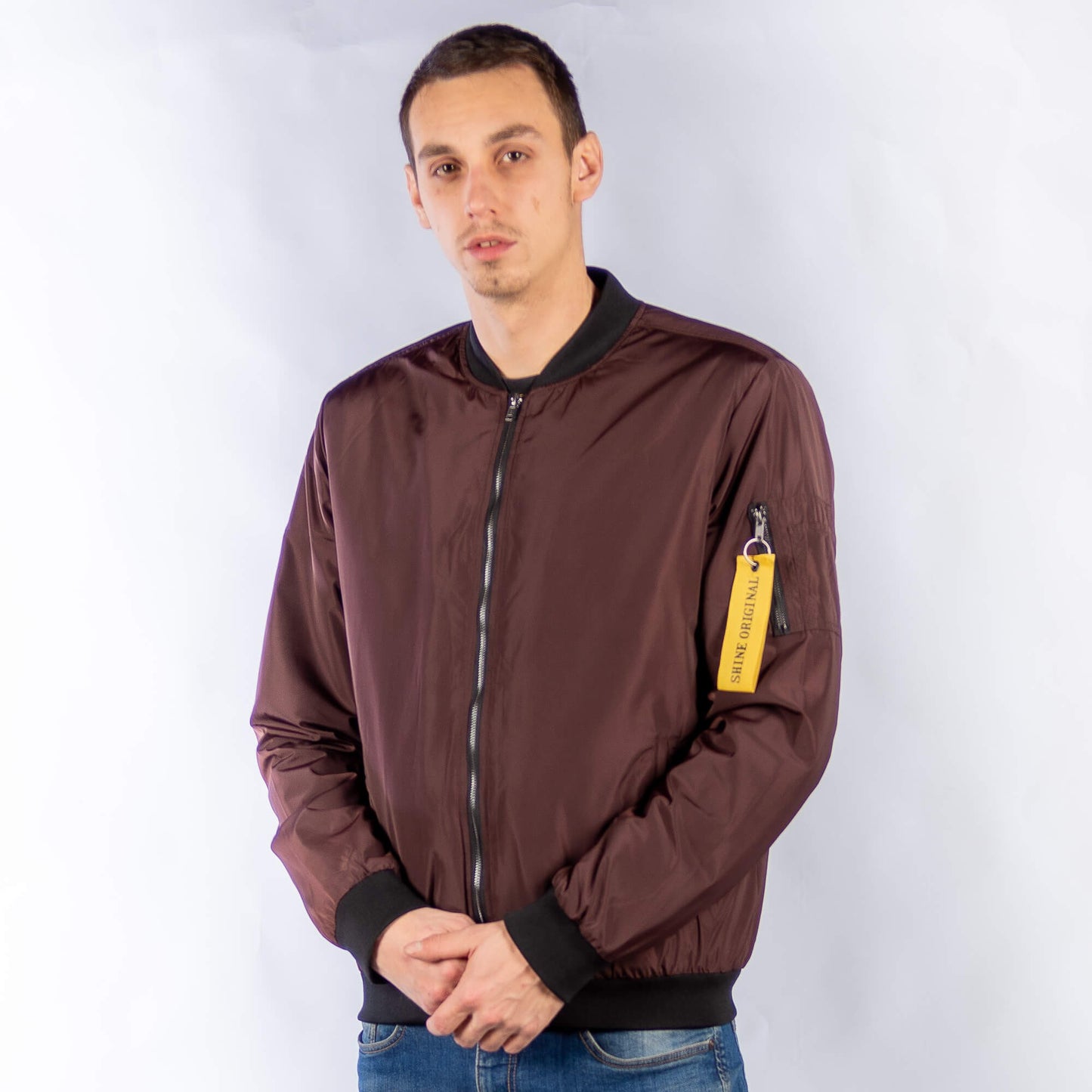 Shine Original Bomber Jacket Bordeaux