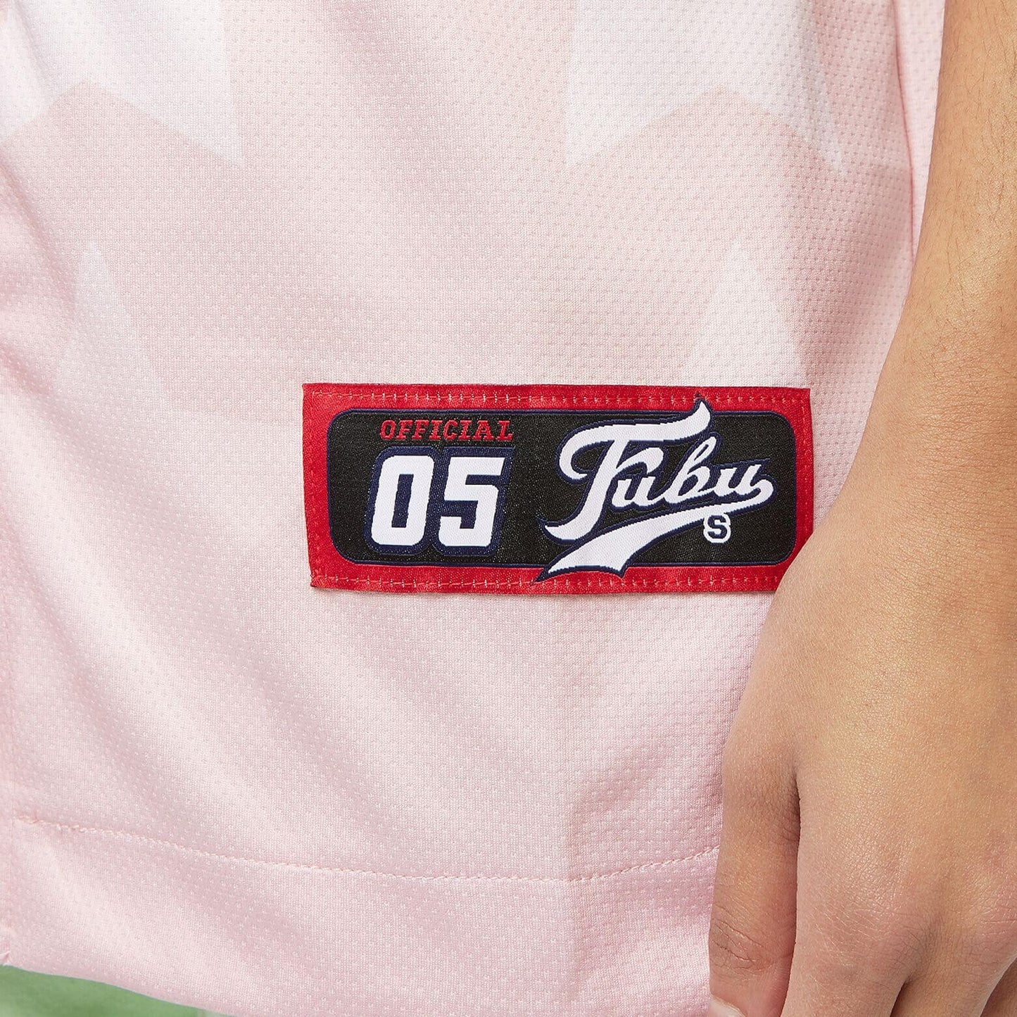 FUBU Varsity Star Baseball Jersey light rose