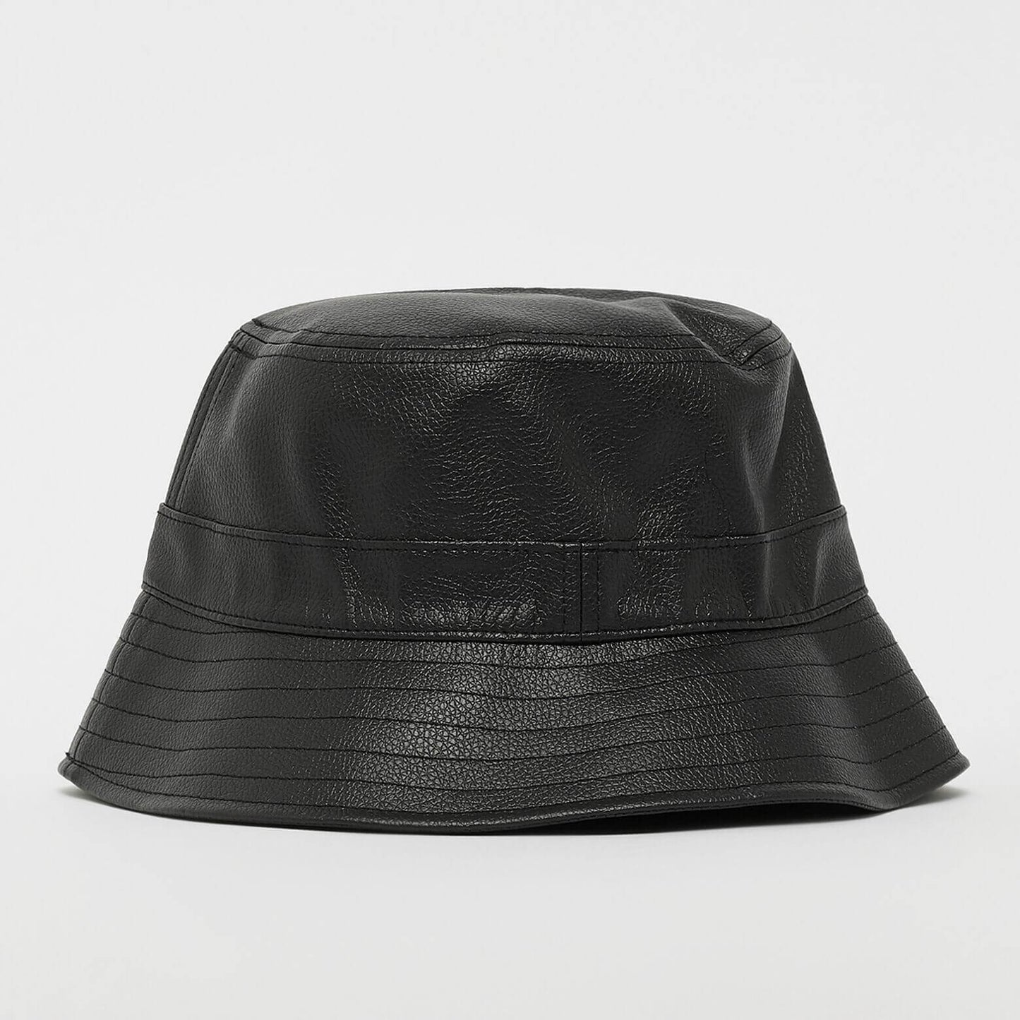 Klobúk Sean John Script Logo Fake Leather Buckethat čierny