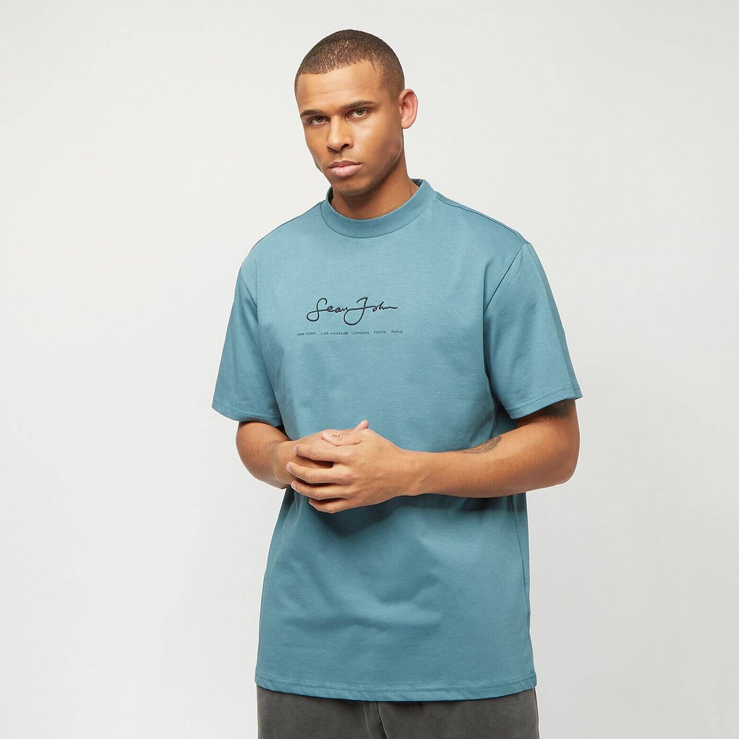 Sean John Classic Logo Essential Tee light blue