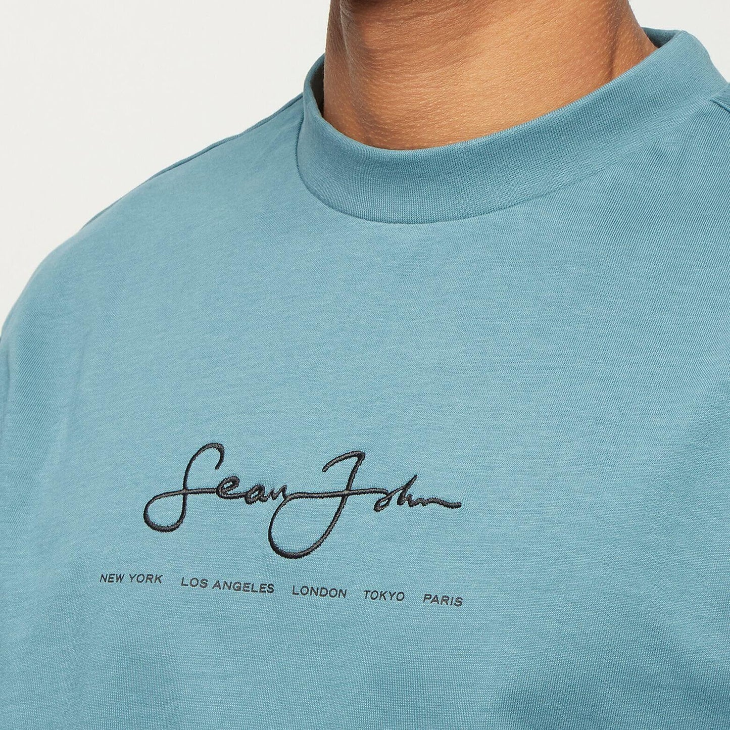 Sean John Classic Logo Essential Tee light blue