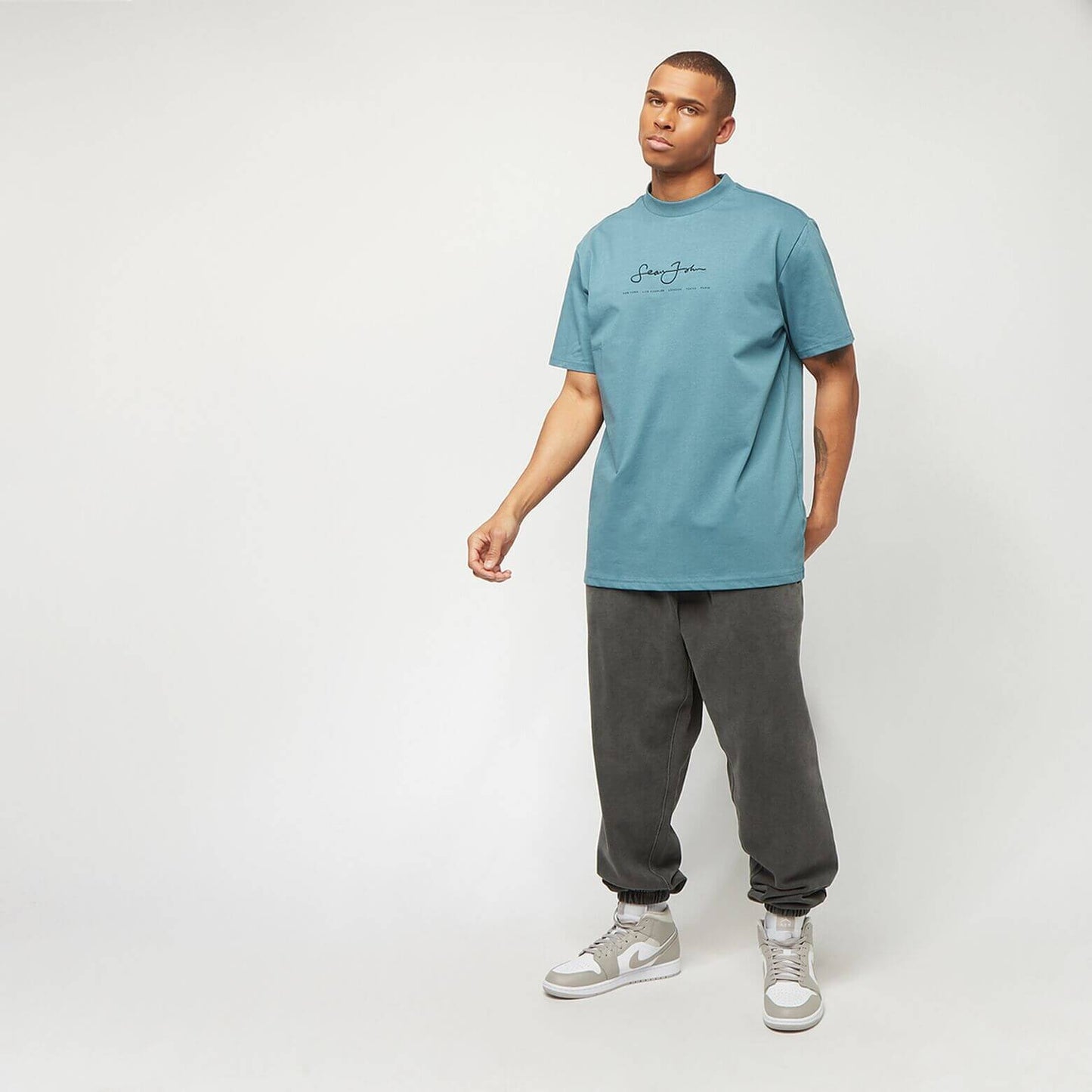 Sean John Classic Logo Essential Tee light blue