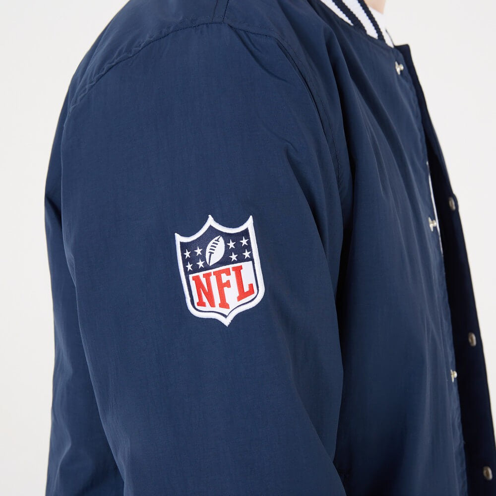 Bunda bomber NEW ERA NFL Team wordmark jacket NEW ENGLAND PATRIOTS modrá