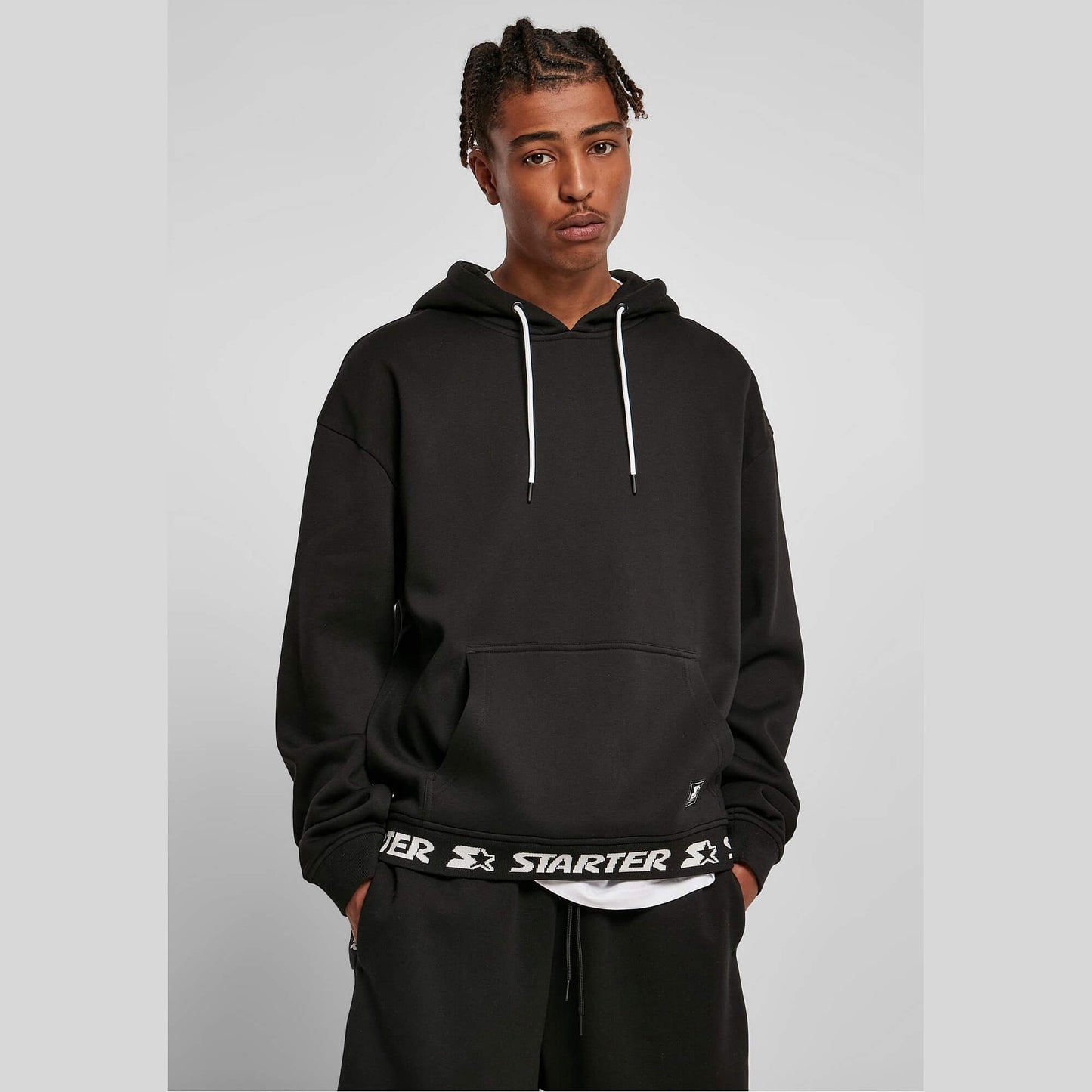 Starter Jaquard Rib Hoodie Black