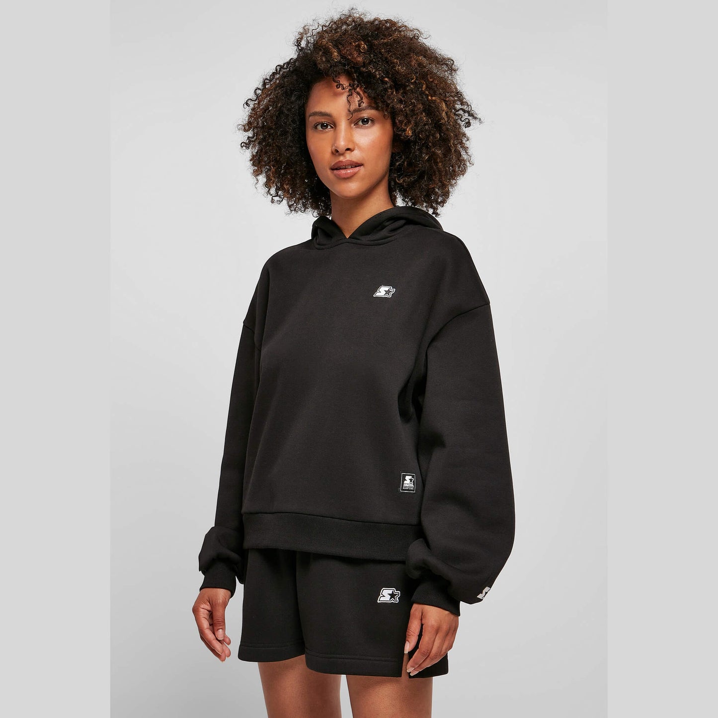 Dámska mikina s kapucňou Starter Ladies Essential Oversized Hoody čierna