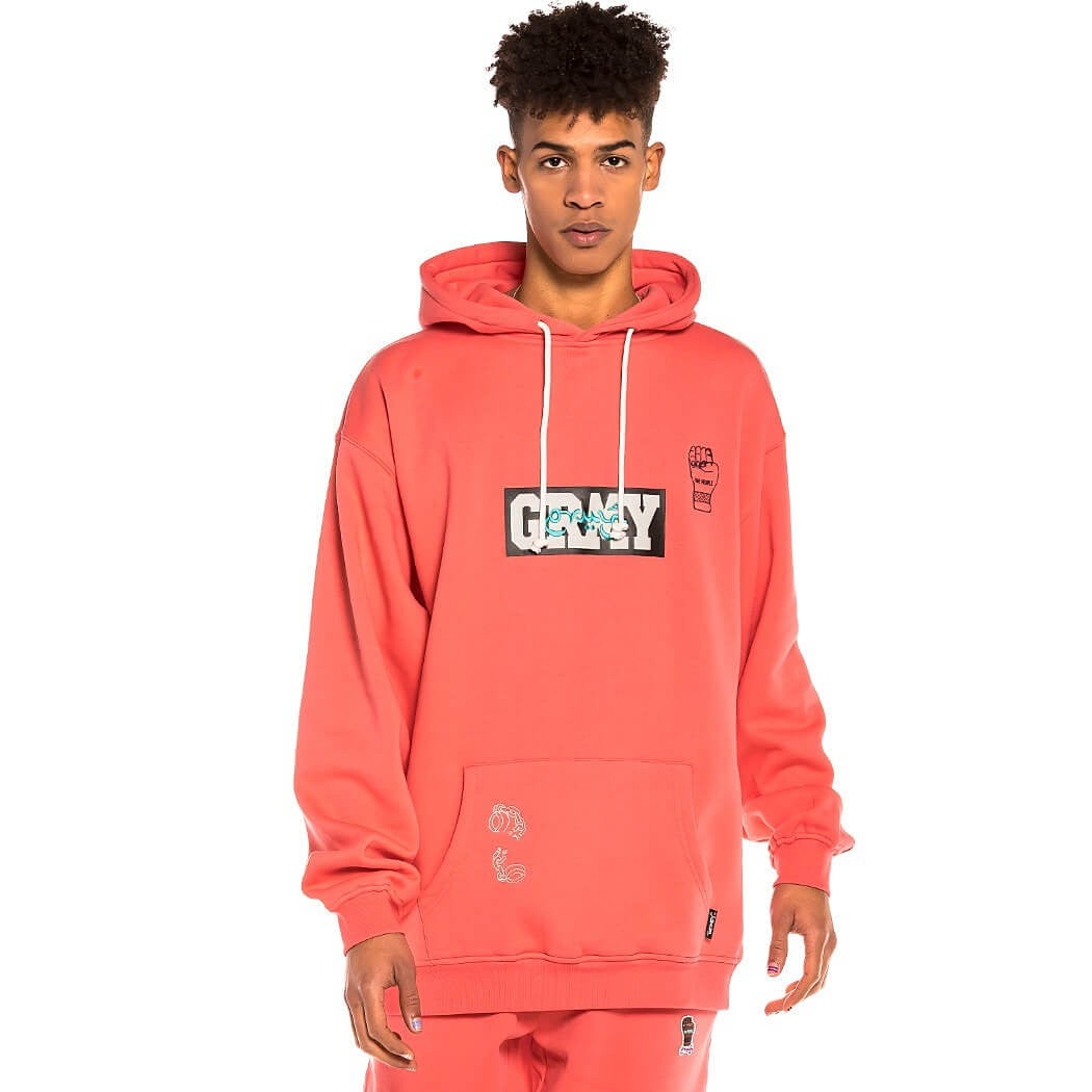 GRIMEY WEAR DAY DREAMER HOODIE CORAL