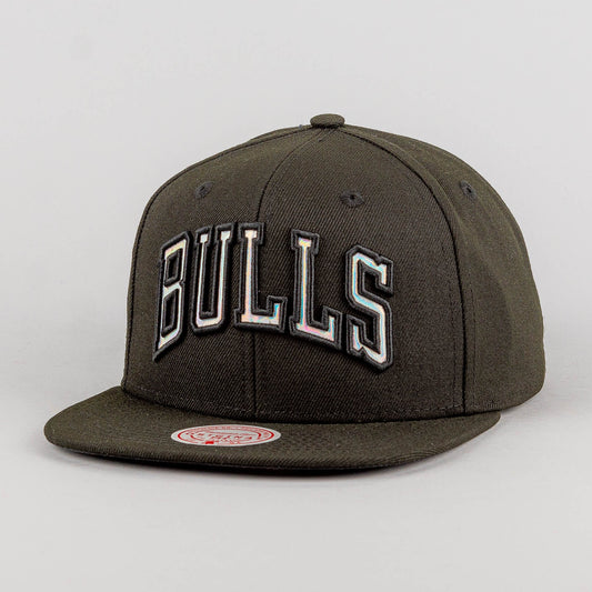 Mitchell & Ness Iridescent Wordmark Snapback Chicago Bulls Black