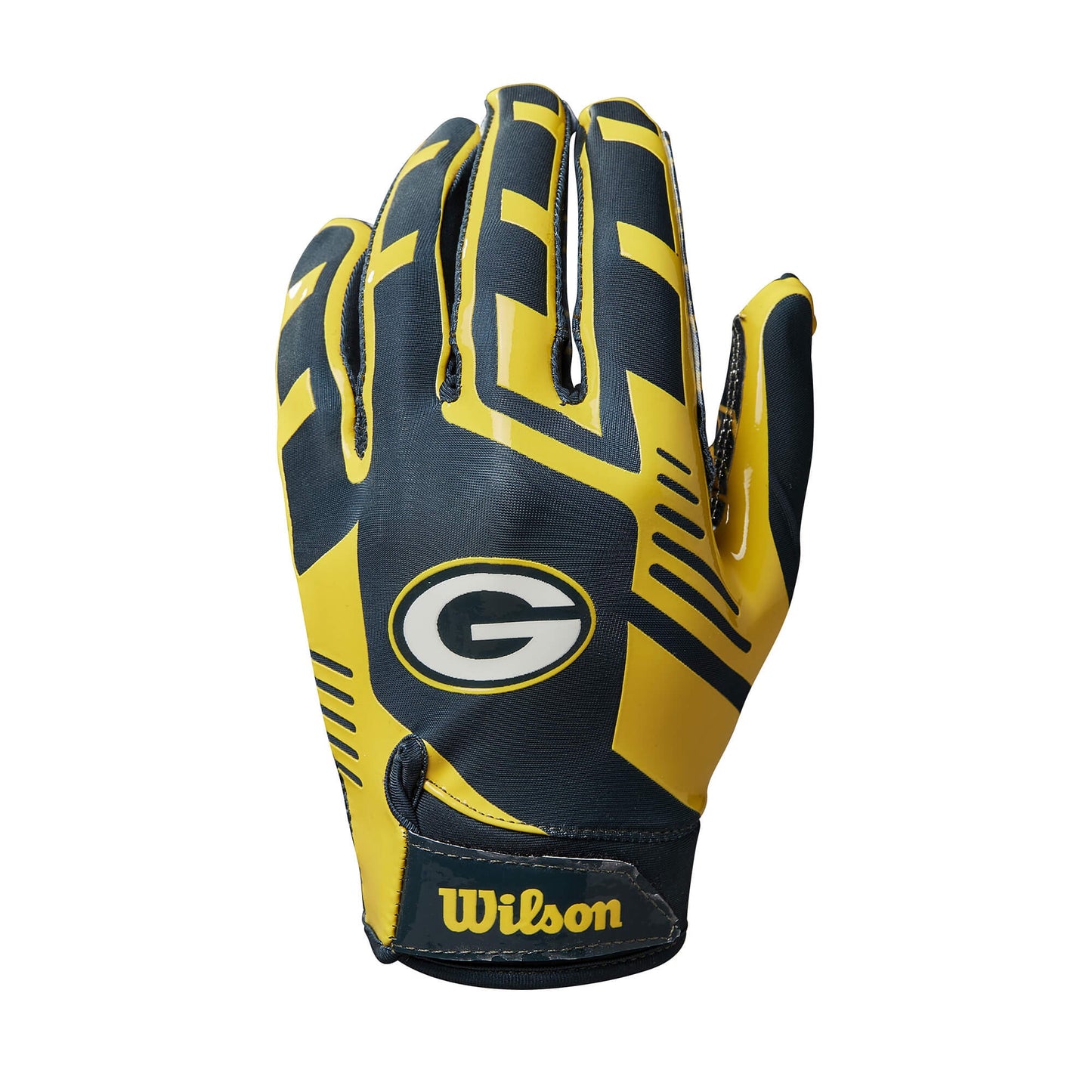 Wilson YTH NFL Stretch Fit Gloves Green Bay Packers (Sz. Kids)