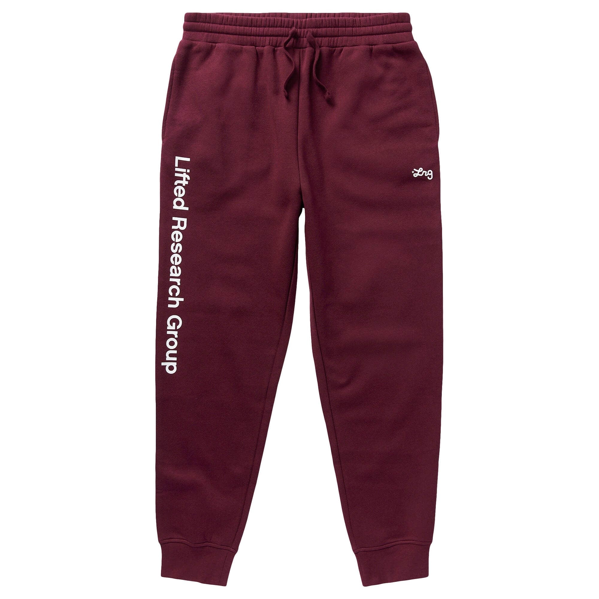 Teplaky LRG LIFTED SCRIPT JOGGER SWEATPANTS bordove BBALLTOWN