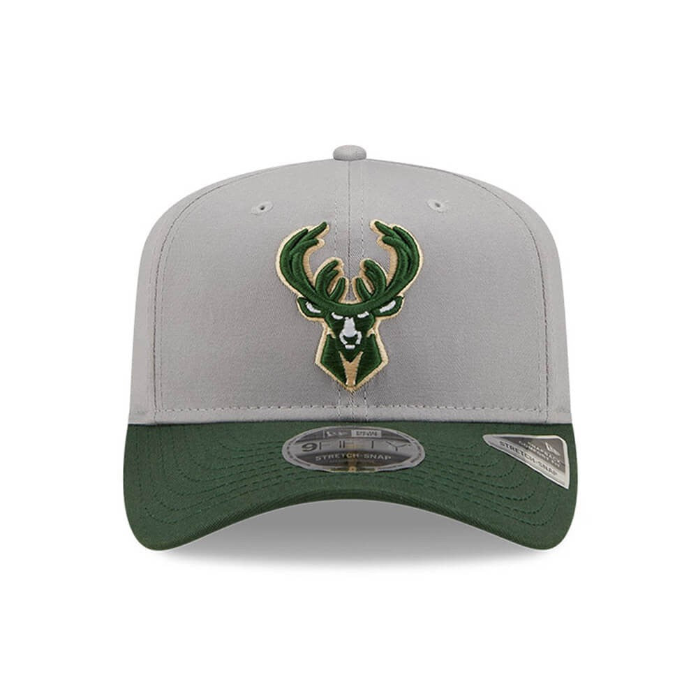 NEW ERA šiltovka 950 Stretch snap NBA Tonal 9Fifty MILWAUKEE BUCKS Grey