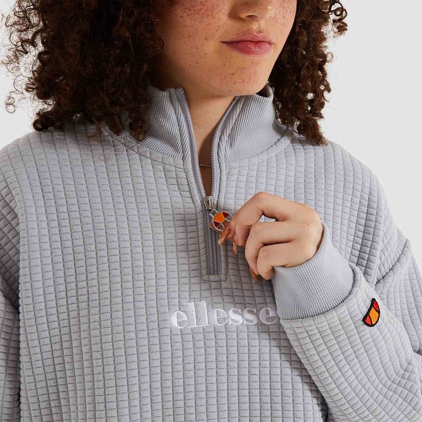 Ellesse Catic 1/2 Zip Track Top - Light Grey