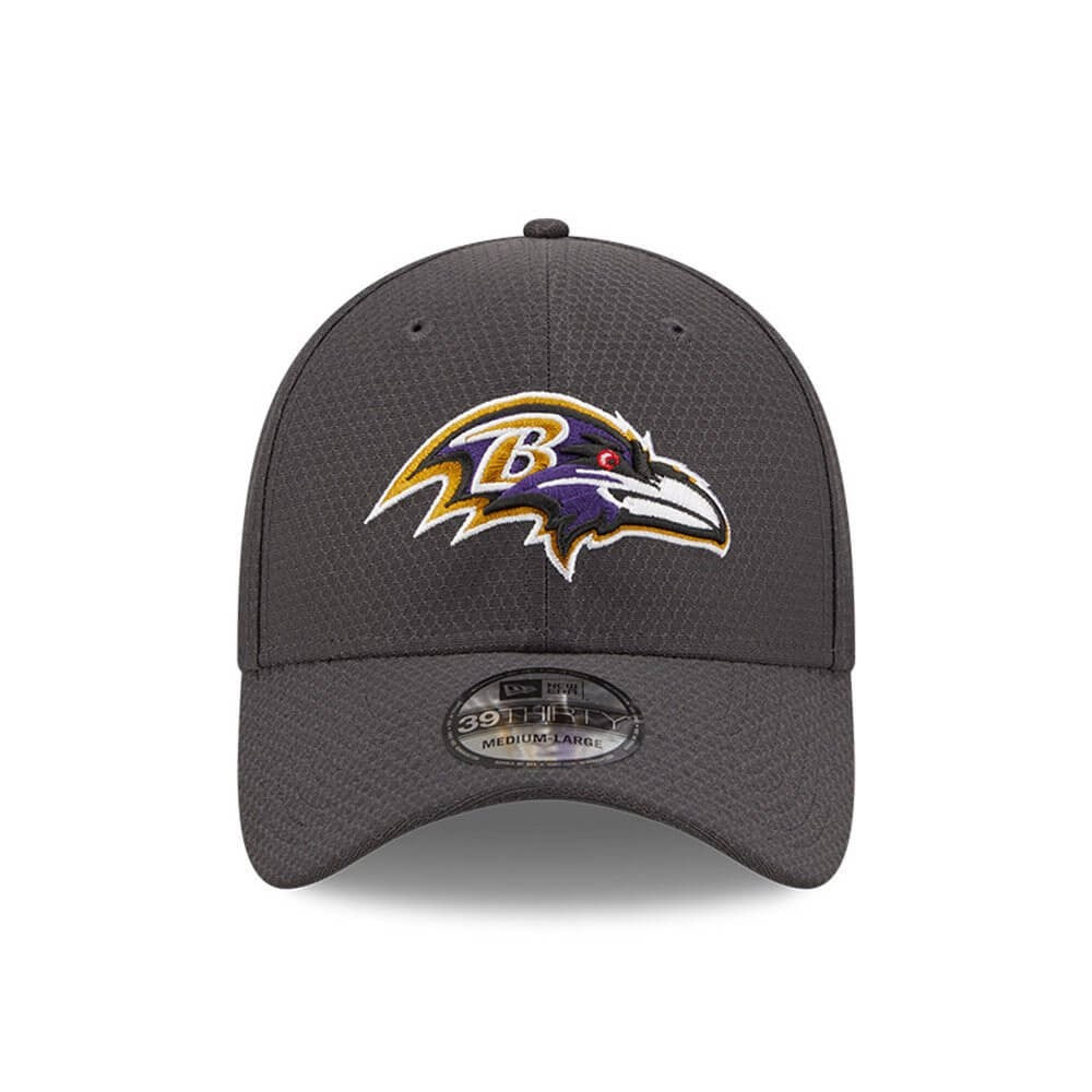 NEW ERA šiltovka 3930 NFL Hex tech 39thirty BALTIMORE RAVENS Grey