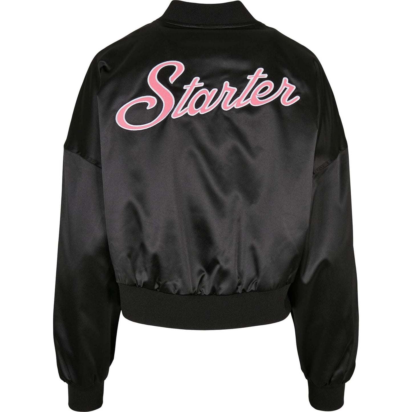 Ladies Starter Satin College Jacket black